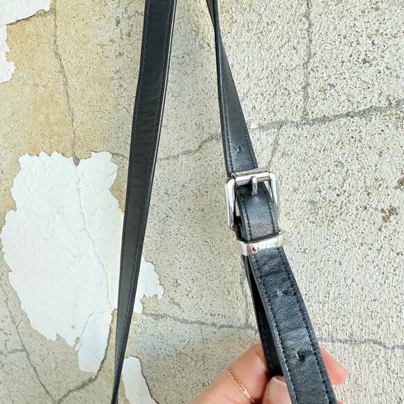 Vtg Fringe Leather Crossbody Bag Y2K Joseph B Black Boho Festival Suede Purse - Picture 12 of 13